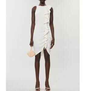 Pinko Bebyblade Ivory Crepe Dress size 42 / US 6 NWT